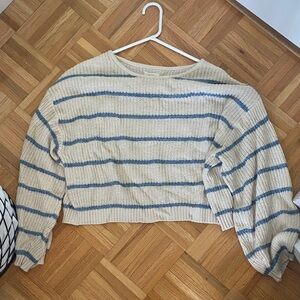 Billabong Cream and Blue Knit Sweater